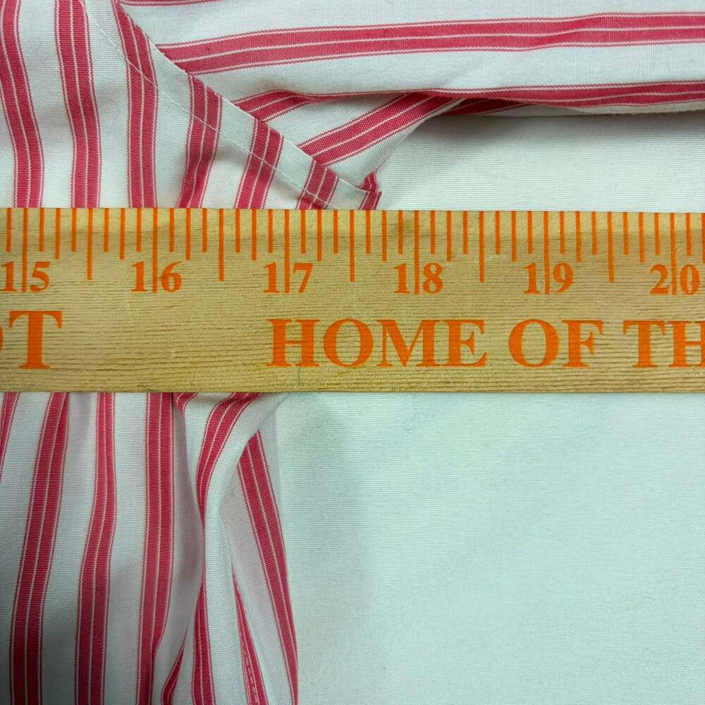 Brooks Brothers 346 Tailored Fit Non-Iron Red and White Striped Long Sleeve Butt - Picture 3 of 5